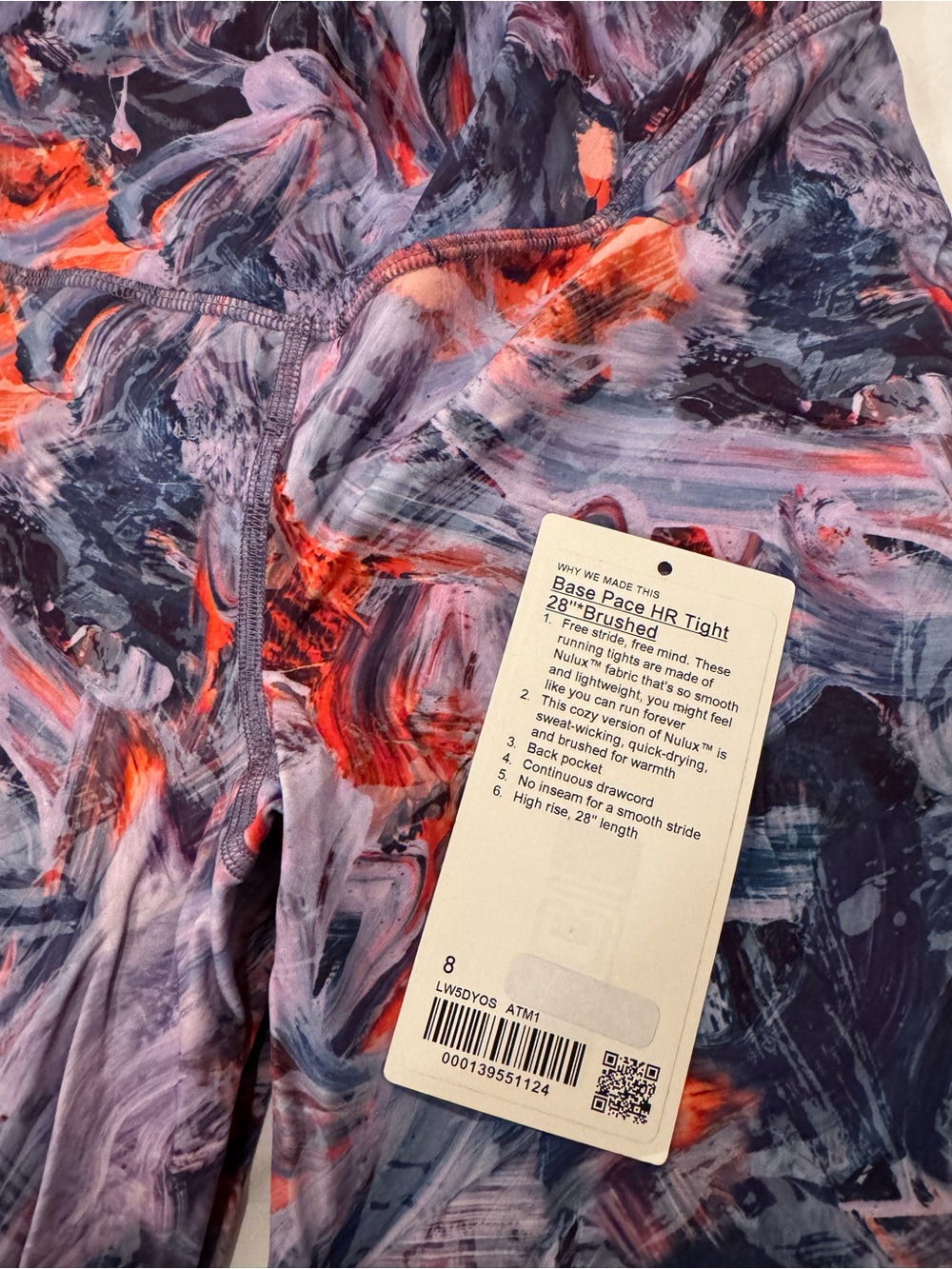 Lululemon athletica Abstract Brushstroke High-Rise leggings - Purple & Red - Picture 2 of 3